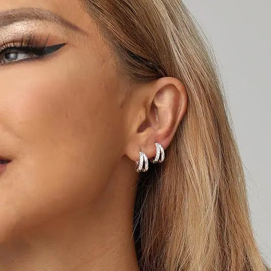 Big Thick Illusion Hoop Earrings