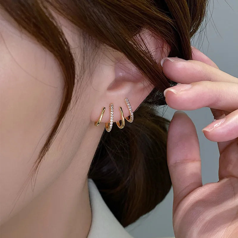 Claw Ear Hook Illusion Clip Earrings