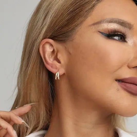 Big Thick Illusion Hoop Earrings